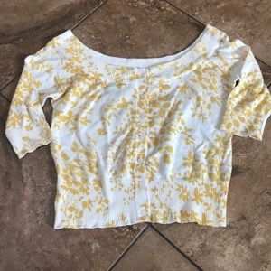 ⭐️ Kersh off Shoulder Button up Crop Sweater